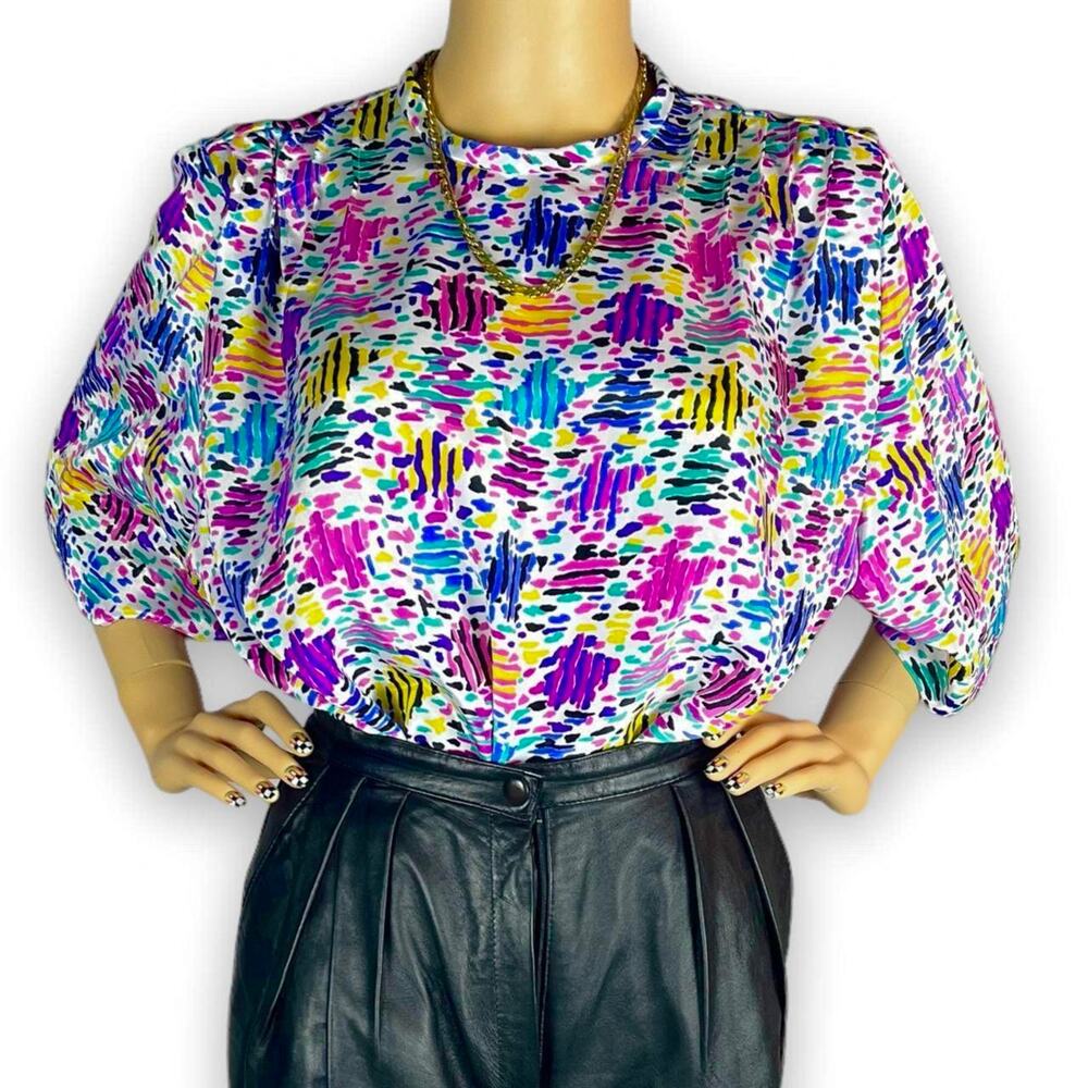 Vintage colorful shirt handmade 80s90s